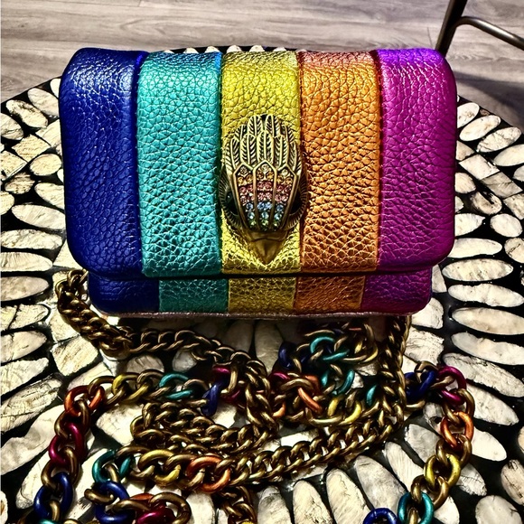 Kurt Geiger Rainbow Metallic Crossbody Bag comes with free designer Jewerly. - Picture 3 of 10